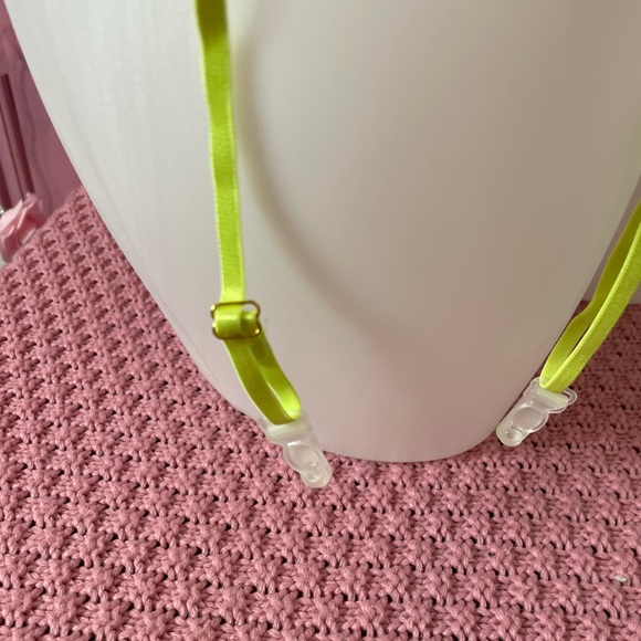 🤩 LARGE - 3 pcs set lingerie bra top panties Porte-jarretelle - green neon sexy - Picture 4 of 6